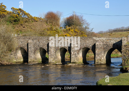 Landacre Pont sur la rivière Barle près de Withypool Banque D'Images