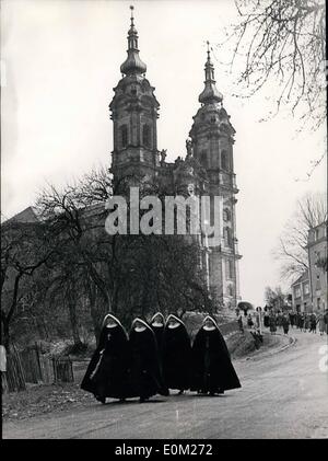 Mar. 03, 1953 - 200e anniversaire de la mort de Balthasar Heumana : le constructeur de Vierzehnheiligen, la célèbre église de pèlerinage dans le Upper-Frankonian Staffelstein. Il y a des festivités salue pour cette raison au cours de la suite. Le maître de l'Allemand especial a travaillé dans Frankonia par ordre de l'amour de l'art princes de la maison Schborn. Vierzenheiligen et la résidence de Wurtzbourg sont ses principaux bâtiments.travaillé Banque D'Images