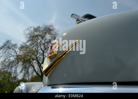 1951 Cadillac hood ornament à Chatham Dockyard classic car show Banque D'Images