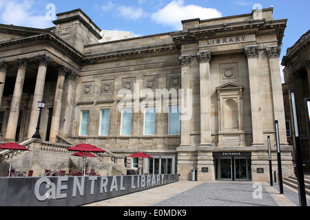 Bibliothèque centrale de Liverpool, Merseyside, Royaume-Uni Banque D'Images