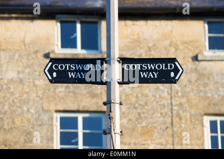 Cotswold Way sign, Chipping Campden, Cotswolds, en Angleterre Banque D'Images