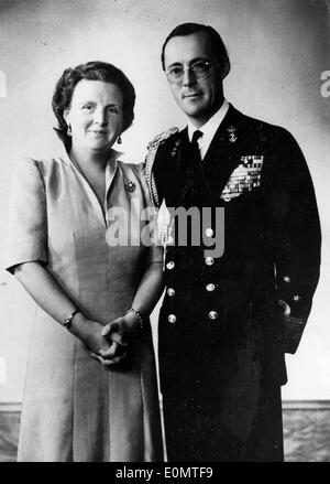 Portrait de la reine Juliana et le Prince Bernhard Banque D'Images