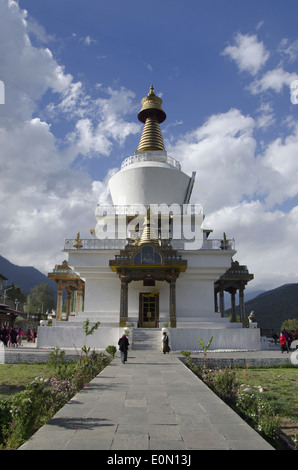 Belle vue sur le National Memorial Chorten, Thimphu, Bhoutan Banque D'Images