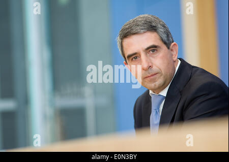 Plevnelie Rosen à la Bundespressekonferenz à Berlin le 9 mai 2014. Banque D'Images