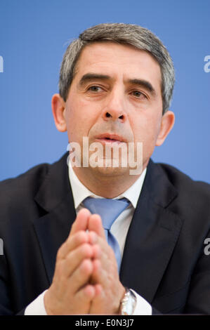 Plevnelie Rosen à la Bundespressekonferenz à Berlin le 9 mai 2014. Banque D'Images