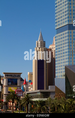 Hôtels et casinos le long de Las Vegas Blvd (le Strip) Las Vegas Nevada Banque D'Images