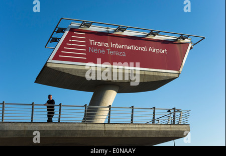 Mère Teresa, l'Aéroport International de Tirana, Albanie Banque D'Images