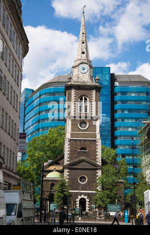 Sans l'Eglise St Botolph Aldgate, Ville de London, UK Banque D'Images