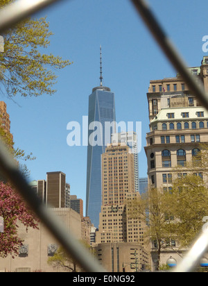 Toits de New York y compris la Tour de la liberté, un nouveau WTC Banque D'Images