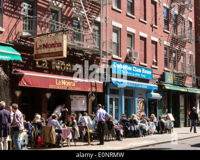 Umbertos Clam House et La Nonna, Restaurants Italiens, Little Italy, NEW YORK Banque D'Images