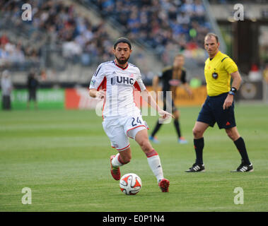 Chester, Pennsylvanie, USA. 17 mai, 2014. New England Revolution dvd, LEE NGUYEN (24) en action contre l'Union de Philadelphie pendant le match qui s'est tenue à PPL Park à Chester Pa Credit : Ricky Fitchett/ZUMAPRESS.com/Alamy Live News Banque D'Images