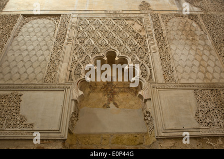 Vue de l'intérieur de synagogue de Cordoue, Andalousie, espagne. Banque D'Images