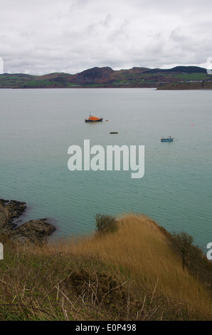 De sauvetage de la RNLI à Porthdinllaen Bay, Gwynedd, au nord du Pays de Galles Banque D'Images