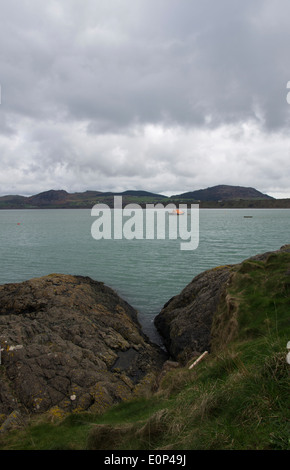 De sauvetage de la RNLI à Porthdinllaen Bay, Gwynedd, au nord du Pays de Galles Banque D'Images