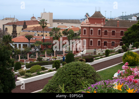 Vue sur la orotava de Victoria Garden à liceo taoro de Banque D'Images