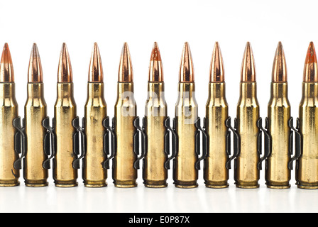 7,62 mm cartouche isolés. Banque D'Images