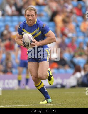 Manchester, Greater Manchester, UK. 18 mai, 2014. Warrington Wolves hooker MICHAEL MONAGHAN durant la St Helens -V- Warrington Wolves match au stade Etihad : Steve FlynnZUMA Appuyez sur Crédit : Steve Flynn/ZUMA/ZUMAPRESS.com/Alamy fil Live News Banque D'Images