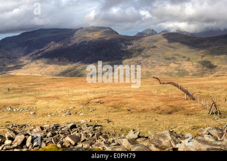 L'Glyderau Tryfan et vu de Moel Siabod Banque D'Images