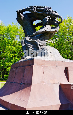 Monument à Frédéric Chopin à Varsovie, Pologne, du Parc des Thermes royaux Banque D'Images