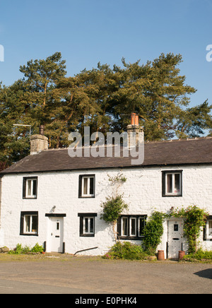 Cottages période Bolton-by-Bowland, Lancashire, England, UK Banque D'Images