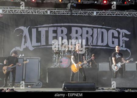 Columbus, Ohio, USA. 18 mai, 2014. Alter Bridge en concert à Rock sur la gamme music festival à Columbus, Ohio Crédit : Daniel DeSlover/ZUMAPRESS.com/Alamy Live News Banque D'Images