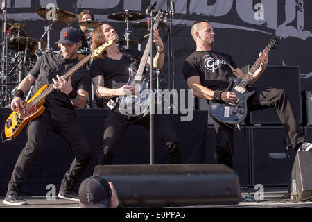 Columbus, Ohio, USA. 18 mai, 2014. Alter Bridge en concert à Rock sur la gamme music festival à Columbus, Ohio Crédit : Daniel DeSlover/ZUMAPRESS.com/Alamy Live News Banque D'Images