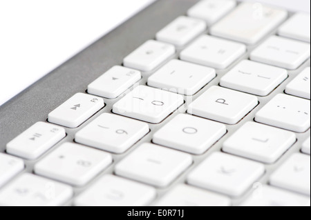 Clavier blanc Apple mac axés sur le nombre 0 Banque D'Images