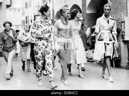 Maria Callas, Athina Onassis et Sarah Churchill Banque D'Images