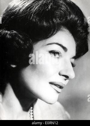 Portrait de la chanteuse d'opéra Maria Callas Banque D'Images