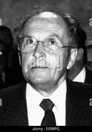 Le Ministre des affaires étrangères, réunion Oskar Fischer Banque D'Images