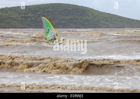 La planche à voile , weston super mare, Angleterre Banque D'Images