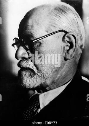 Portrait du profil de Sigmund Freud Banque D'Images