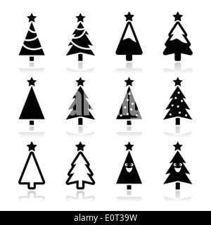 Arbre de Noël vector icons set Illustration de Vecteur