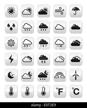 Météo jeu de boutons Illustration de Vecteur