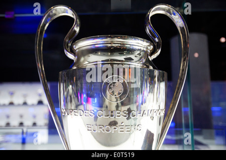 Coupe de ligue de champion FC. Barcelone a gagné dans son musée Banque D'Images