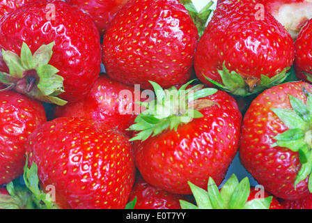 Des fraises fraîches comme background, Close up image. Banque D'Images