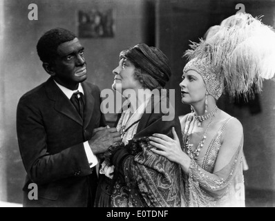 Al Jolson, Eugenie Besserer, McAvoy, peut sur-ensemble du cinéma muet, "The Jazz Singer", 1927 Banque D'Images