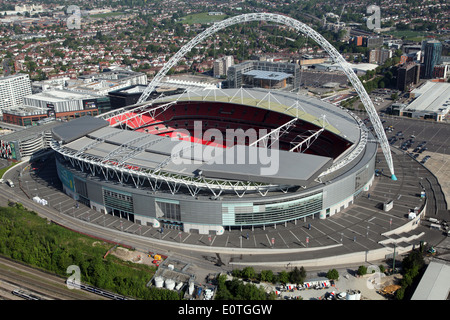 Vue aérienne du stade de Wembley, Londres, UK Banque D'Images