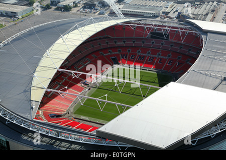 Vue aérienne du stade de Wembley, Londres, UK Banque D'Images