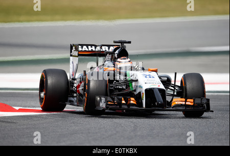 La formule un Grand Prix d'Espagne 2014 ---- Nico Hülkenberg Huelkenberg, Force India VJM07 Banque D'Images