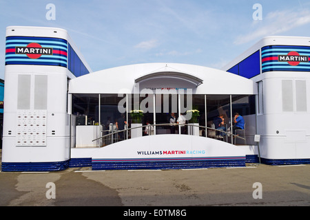 La formule un Grand Prix d'Espagne 2014 ---- Williams Martini Accueil Camping Banque D'Images