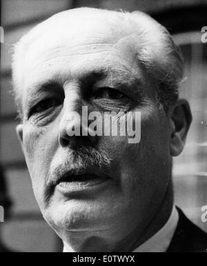 Close-up du premier ministre Harold Macmillan Banque D'Images