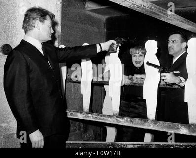 Jean Marais à un champ de tir Banque D'Images