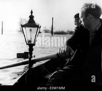 Les catastrophes naturelles : inondations de 1960 en Angleterre Banque D'Images