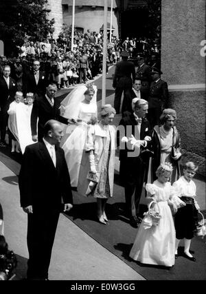 La princesse Birgitta et Prince Johann Georg, mariage à l'église St Johannes Banque D'Images