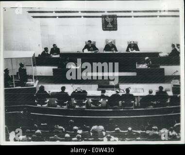 04 avril, 1961 - Ouverture de l'essai - Adolf Eichmann à Jérusalem. Banque D'Images
