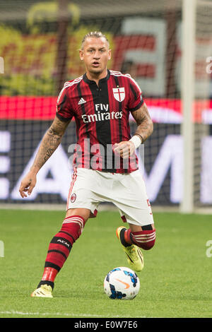 Philippe Mexes (Milan), le 18 mai 2014 - Football / Soccer : Italien 'Serie' un match entre l'AC Milan 2-1 US Sassuolo Calcio à San Siro à Milan, Italie. (Photo par Enrico Calderoni/AFLO SPORT) Banque D'Images