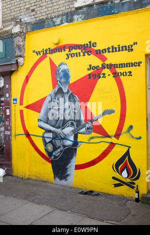 La peinture murale Joe Strummer W11 Londres Banque D'Images