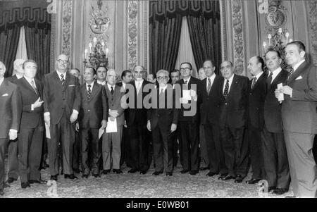 Giovanni Leone, Giulio Andreotti, Giuseppe Medici Banque D'Images