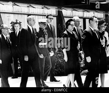 Joueur de baseball Joe DiMaggio à Marilyn Monroe funeral Banque D'Images